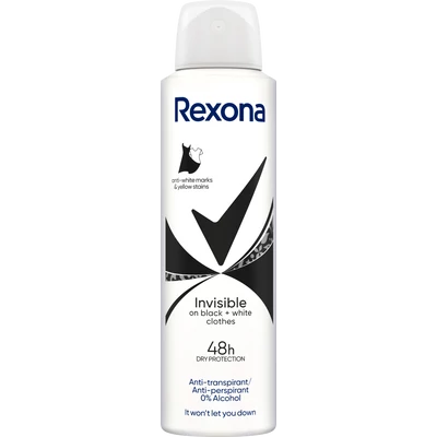 Rexona Invisible on Black+White clothes deo spray Rexona Invisible on Black+White clothes deo spray