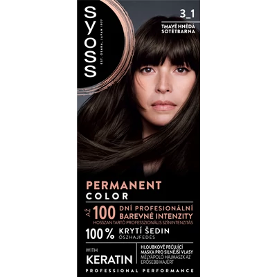 Syoss tartós hajfesték 3_1 sötétbarna