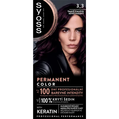 Syoss tartós hajfesték 3_3 sötét violett
