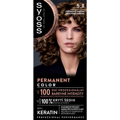 Syoss tartós hajfesték 5_8 mogyoróbarna