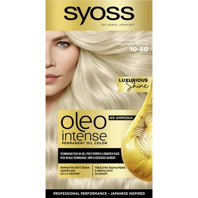Syoss Oleo Intense tartós olajhajfesték 10-50 hamvas szőke Syoss Oleo Intense tartós olajhajfesték 10-50 hamvas szőke
