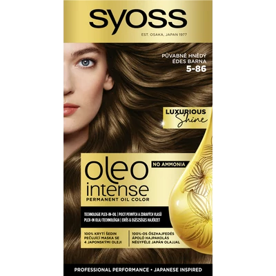 Syoss Oleo Intense tartós olajhajfesték 5-86 édes barna Syoss Oleo Intense tartós olajhajfesték 5-86 édes barna
