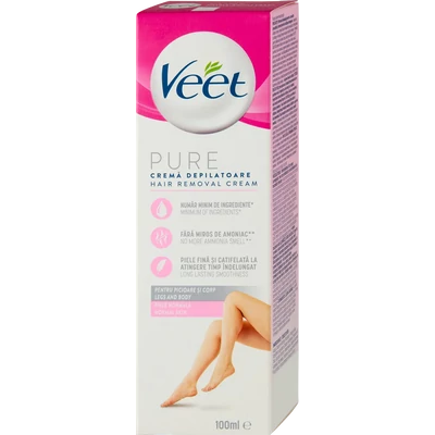 Veet Pure szőrtelenítő krém normál bőrre 100 ml Veet Pure szőrtelenítő krém normál bőrre 100 ml