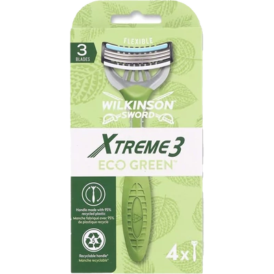 Wilkinson Xtreme3 Eco Green eldobható borotva 4 darab Wilkinson Xtreme3 Eco Green eldobható borotva 4 darab