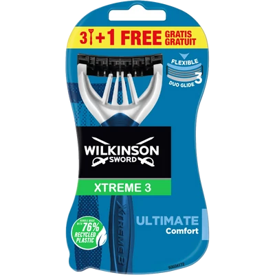 Wilkinson Xtreme3 Ultimate Plus eldobható borotva 4 darab Wilkinson Xtreme3 Ultimate Plus eldobható borotva 4 darab