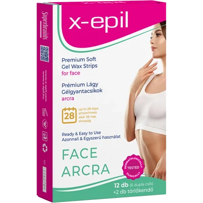 X-Epil Használatrakész gyantacsík arcra 6x2db X-Epil Használatrakész gyantacsík arcra 6x2db