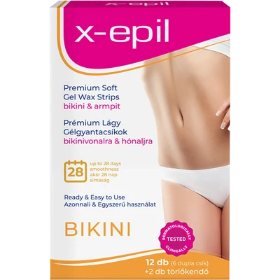 Prémium lágy gélgyantacsíkok bikinivonalra és hónaljra Prémium lágy gélgyantacsíkok bikinivonalra és hónaljra