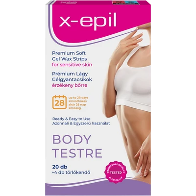 Prémium lágy gélgyantacsíkok testre, érzékeny bőrre Prémium lágy gélgyantacsíkok testre, érzékeny bőrre