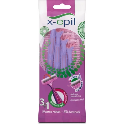 X-Epil eldobható 3 pengés női borotva 3+1 db X-Epil eldobható 3 pengés női borotva 3+1 db