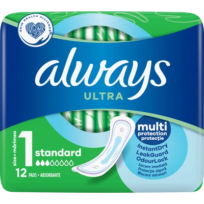 Always Ultra 1 standard egészségügyi betét 12db Always Ultra 1 standard egészségügyi betét 12db