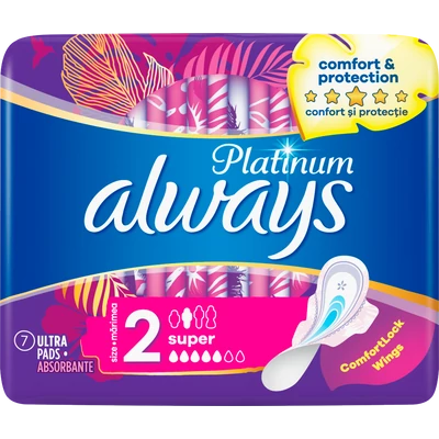 ALWAYS Platinum super 2 egészségügyi betét 7 db ALWAYS Platinum super 2 egészségügyi betét 7 db