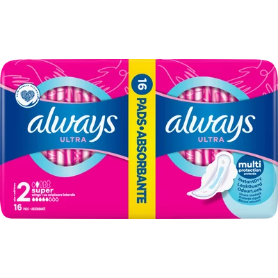 Always Ultra 2 super egészségügyi betét 16 db Always Ultra 2 super egészségügyi betét 16 db