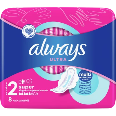 Always Ultra Super 2. egészségügyi betét 8 db Always Ultra Super 2. egészségügyi betét 8 db