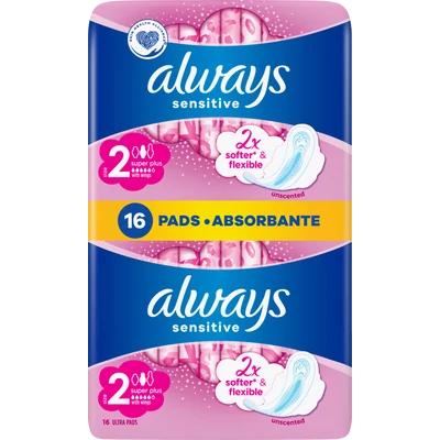 ALWAYS Sensitive 2 super plus egészségügyi betét 16 db ALWAYS Sensitive 2 super plus egészségügyi betét 16 db
