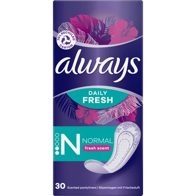 Always Daily Fresh Normal friss illatú tisztasági betét 30 darab Always Daily Fresh Normal friss illatú tisztasági betét 30 darab