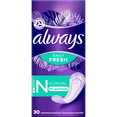 Always Daily Fresh Normal illatmentes tisztasági betét 30 darab Always Daily Fresh Normal illatmentes tisztasági betét 30 darab