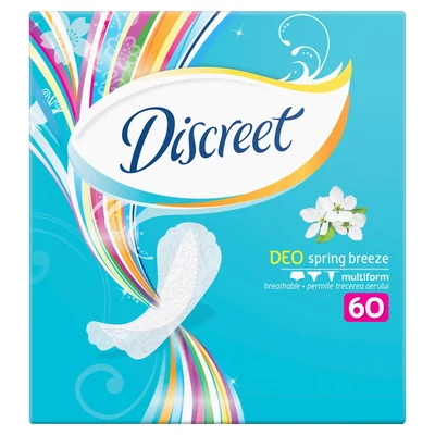 Discreet Deo Spring Breeze Multiform légáteresztő tisztasági betét 60 db Discreet Deo Spring Breeze Multiform légáteresztő tisztasági betét 60 db