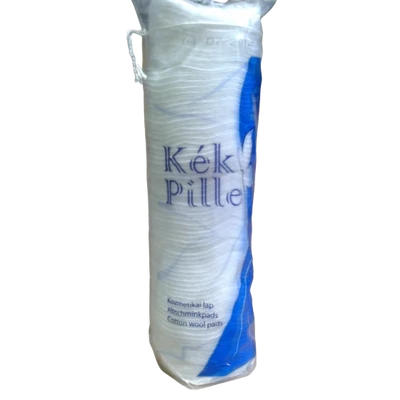 Kék Pille varrott szélű sminkeltávolító vattakorong 100 db