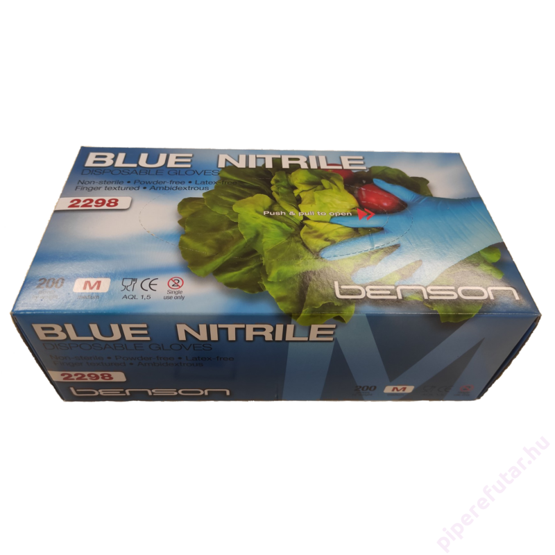 Benson blue púdermentes nitril kesztyű 200 db