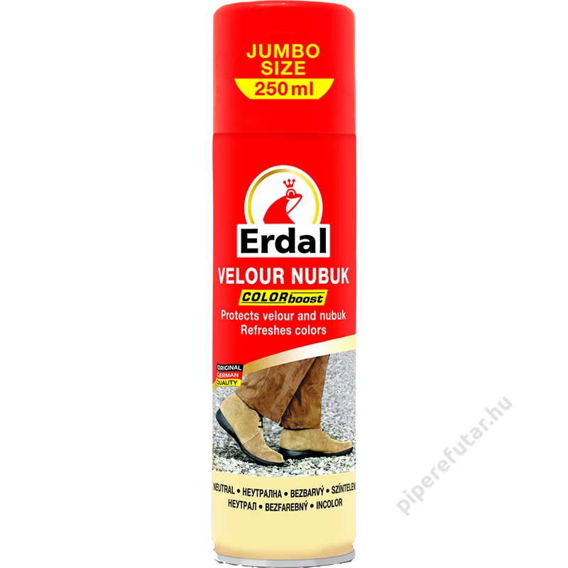 Erdal velúr és nubuk cipőápoló spray színtelen 250 ml