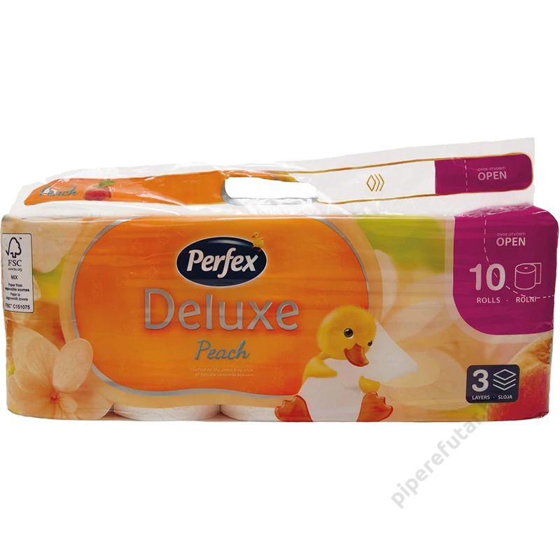Perfex Deluxe Peach 3 rétegű toalettpapír 10 tekercs