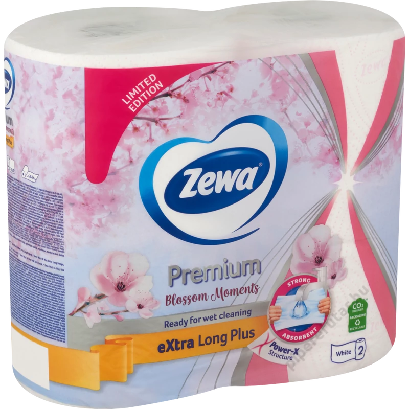 Zewa Premium eXtra Long Plus Blossom moments háztartási papírtörlő 2 tekercs