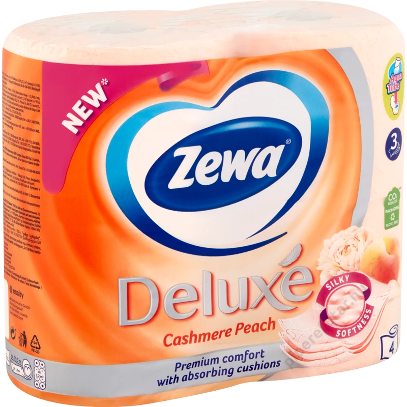 ZEWA Deluxe Cashmere Peach toalettpapír 4 tekercs