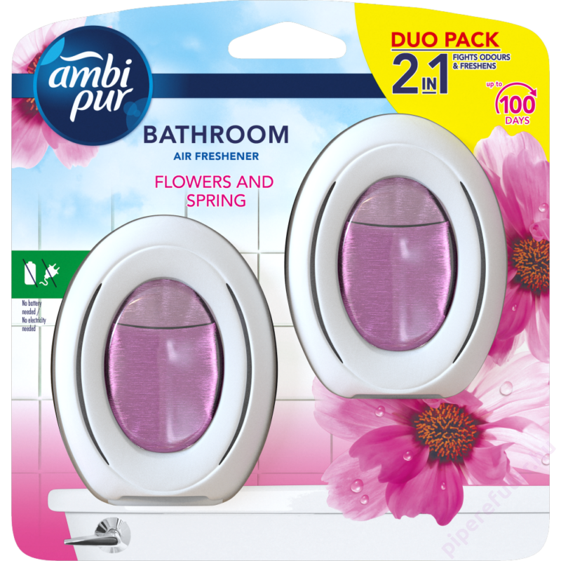 Ambi Pur Flower &amp; Spring fürdőszobai illatosító 2 darab