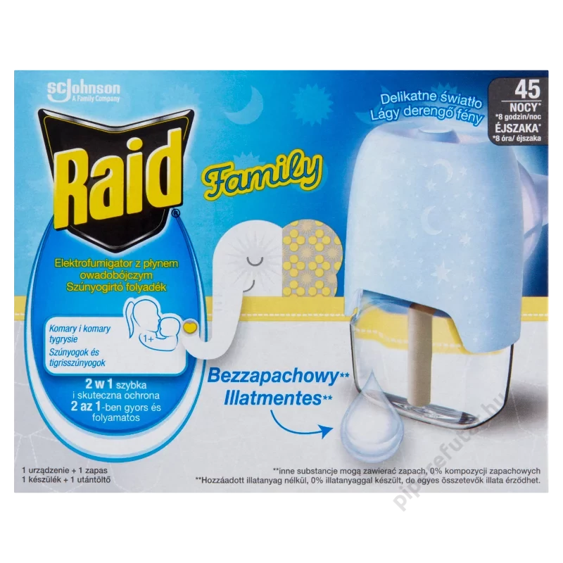 RAID Family elektromos párologtató szúnyogriasztó készülék