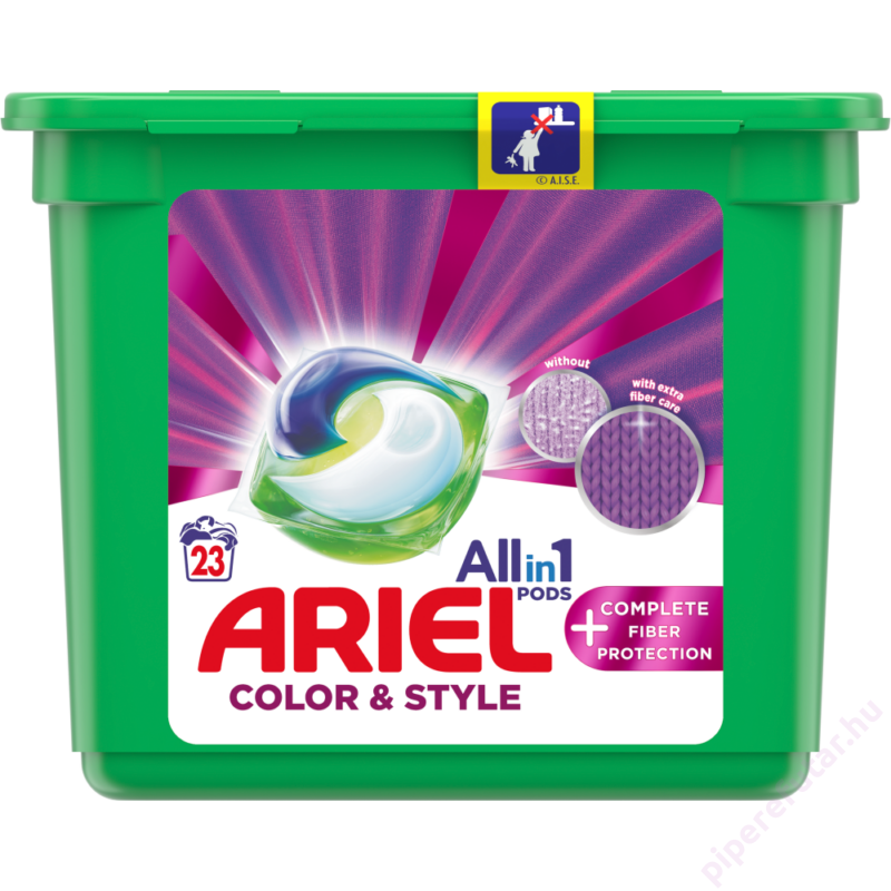 Ariel All in 1 Color &amp; Style + complete fiber protection mosókapszula 23 mosás