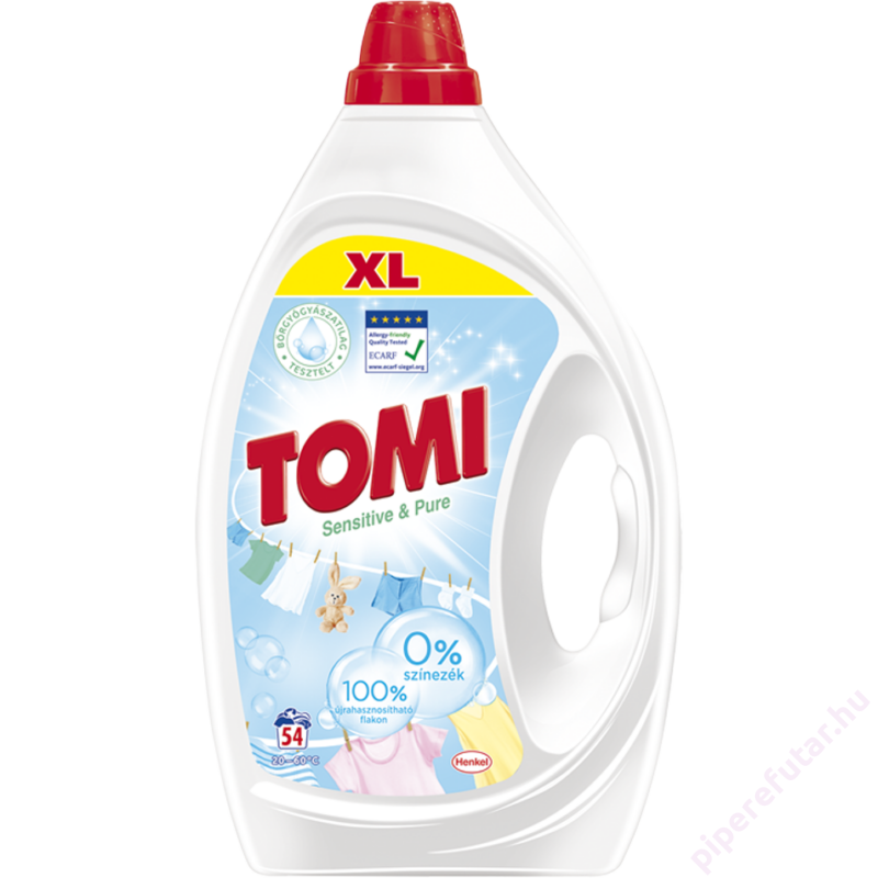 Tomi Sensitive &amp; Pure mosógél 54 mosáshoz (2,43 liter)