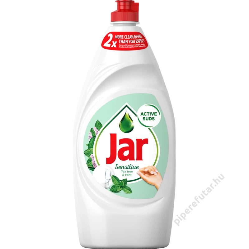 JAR Clean &amp; Fresh Sensitive teafa és mentol illatú mosogatószer 900 ml