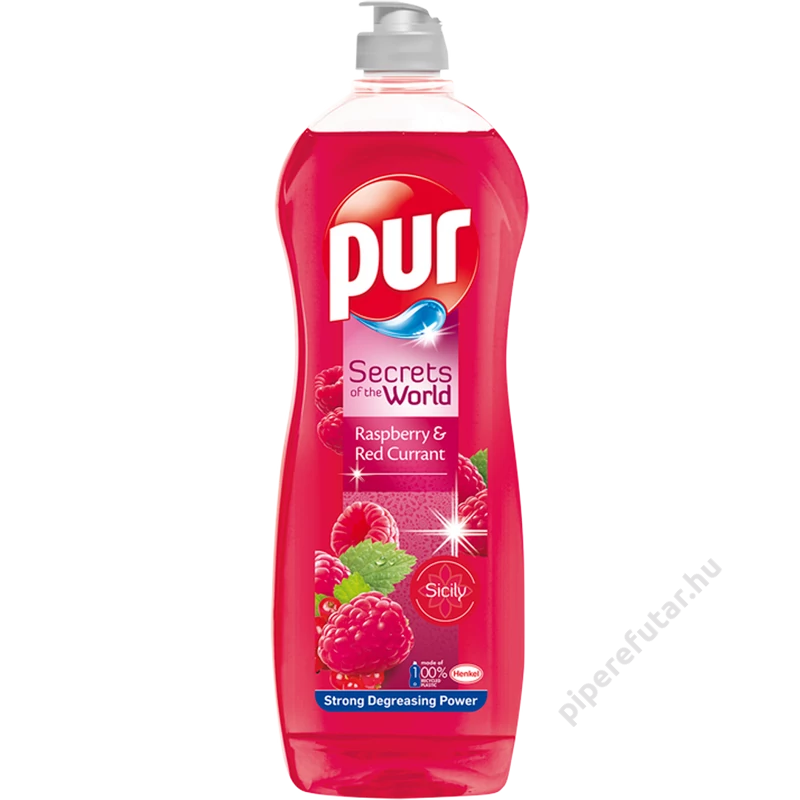PUR málna és piros ribizli illatú kézi mosogatószer 750 ml