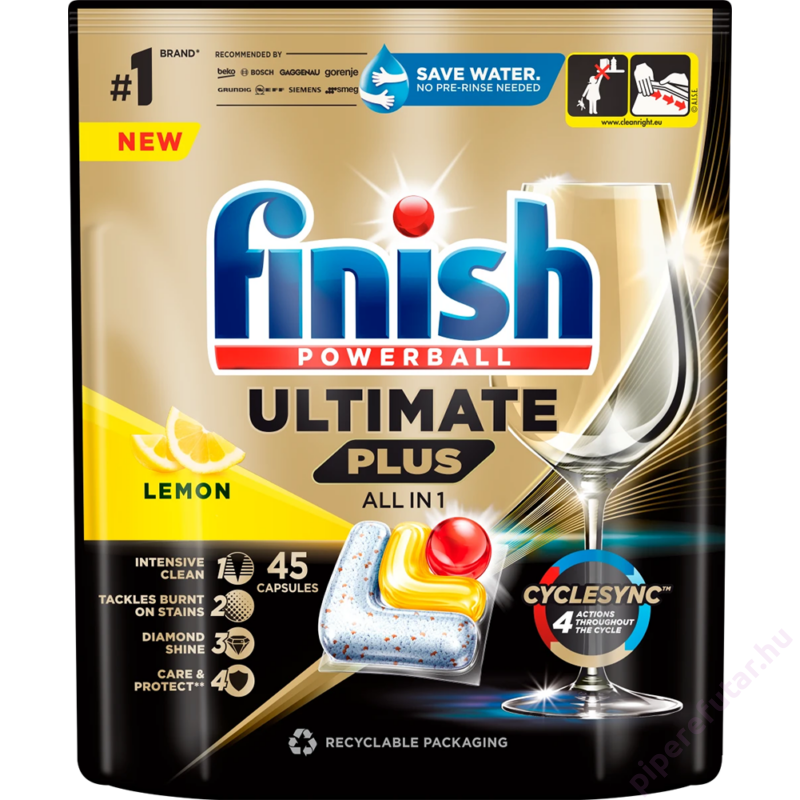 finish® Ultimate Plus Lemon mosogatógép tabletta 45 db