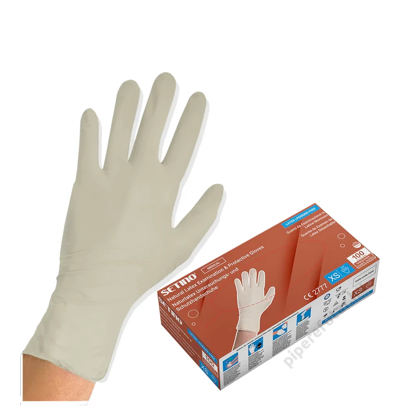 Setino latex púdermentes vizsgálókesztyű 100 db