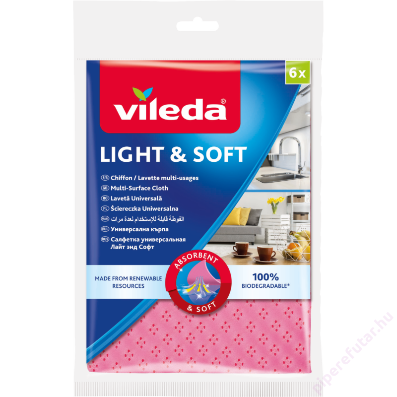 Vileda Light and Soft törlőkendő 6 darab