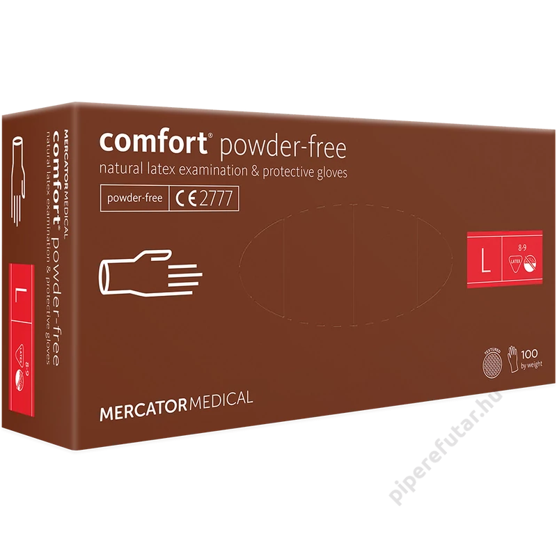 Mercator comfort powder-free latex púdermentes vizsgálókesztyű L
