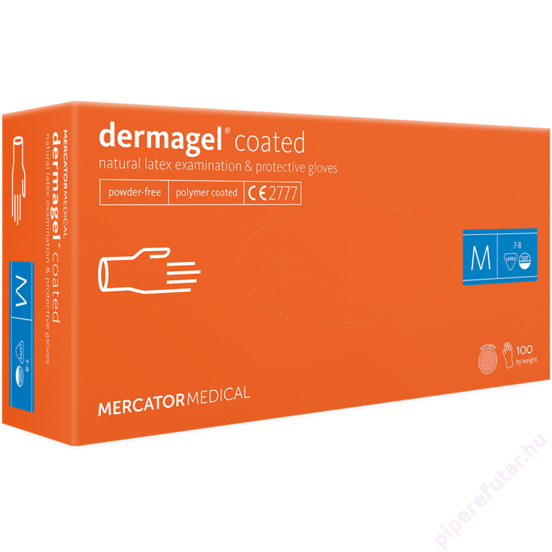 dermagel® coated púdermentes orvosi latex kesztyű