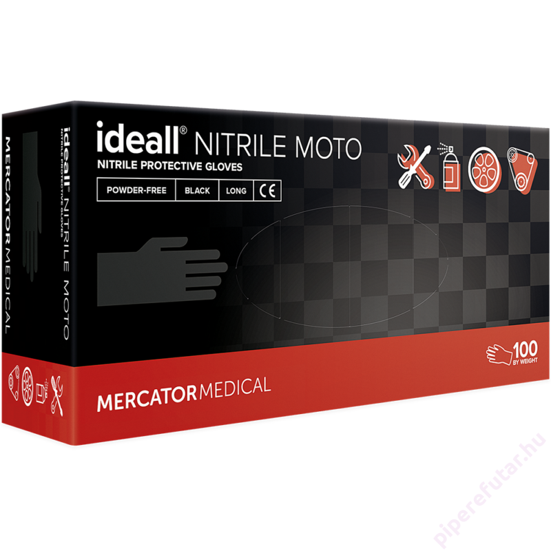 Mercator® ideall nitrile moto szerelőkesztyű 100 db