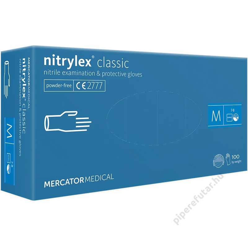 nitrylex classic blue púdermentes nitril kesztyű