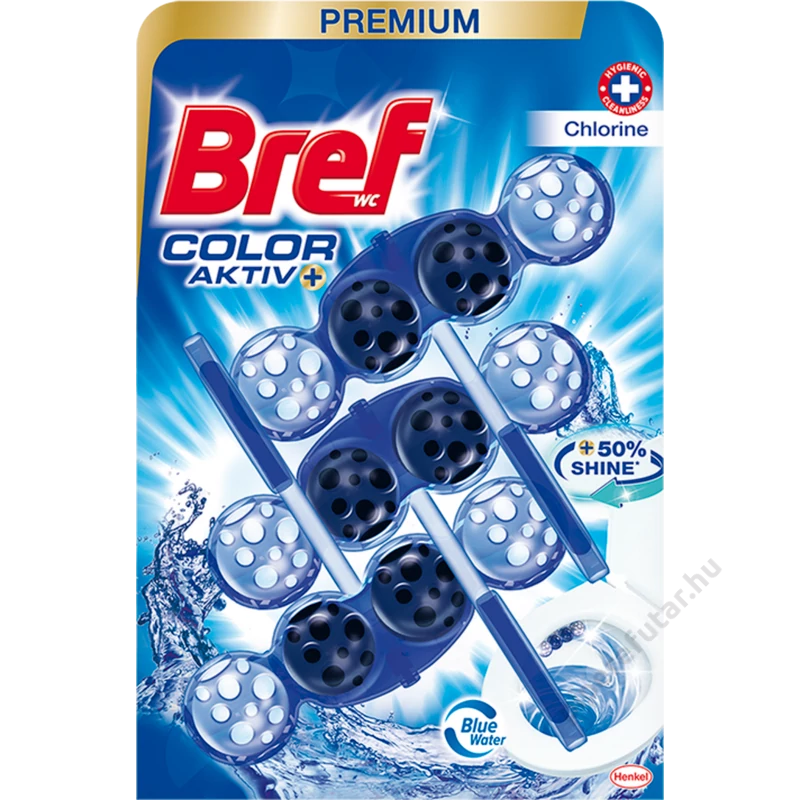 Bref Color Aktiv Chlorine WC tisztító és illatosító 3 darab