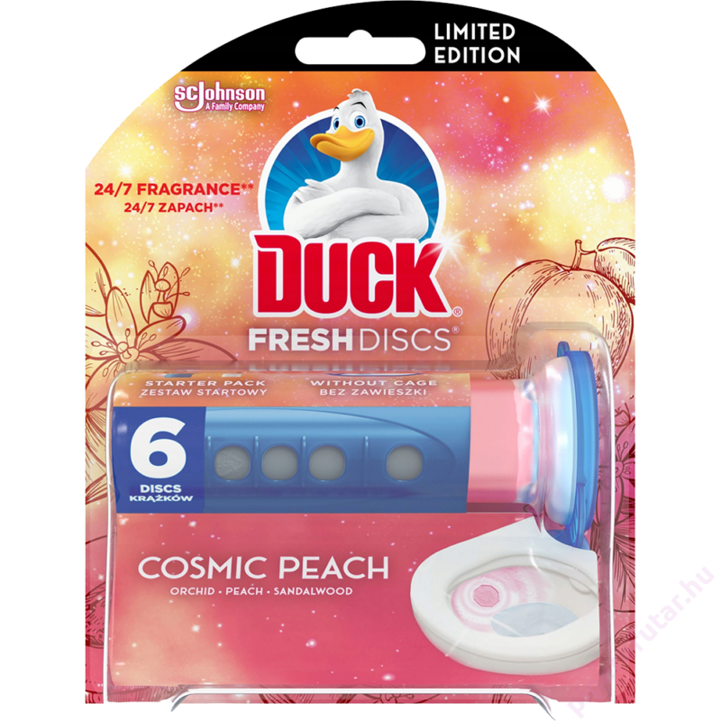 Duck Fresh Discs Cosmic Peach WC öblítő