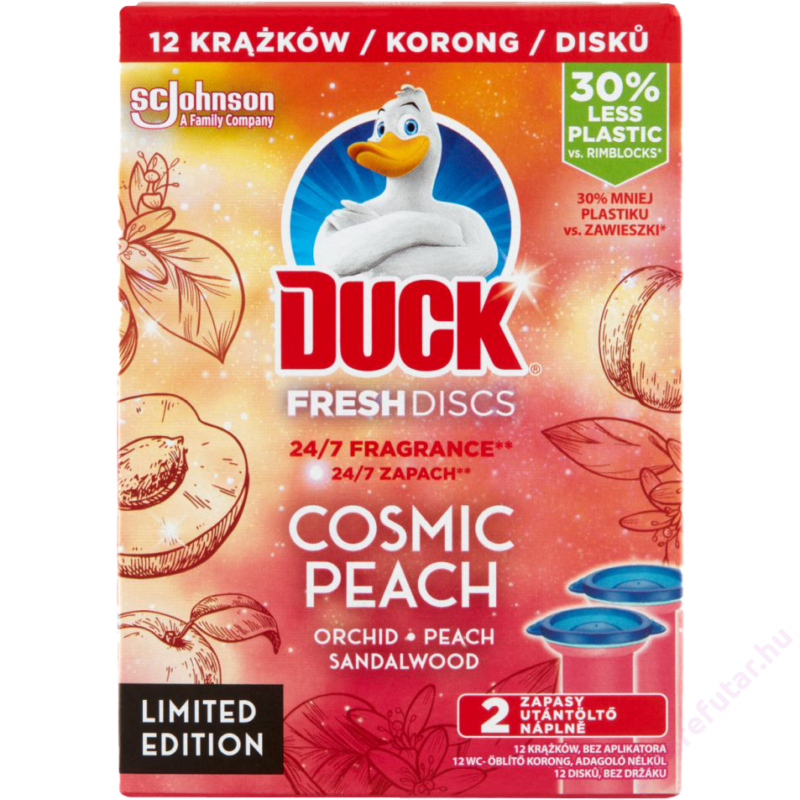 Duck Fresh Discs Cosmic Peach WC öblítő utántöltő