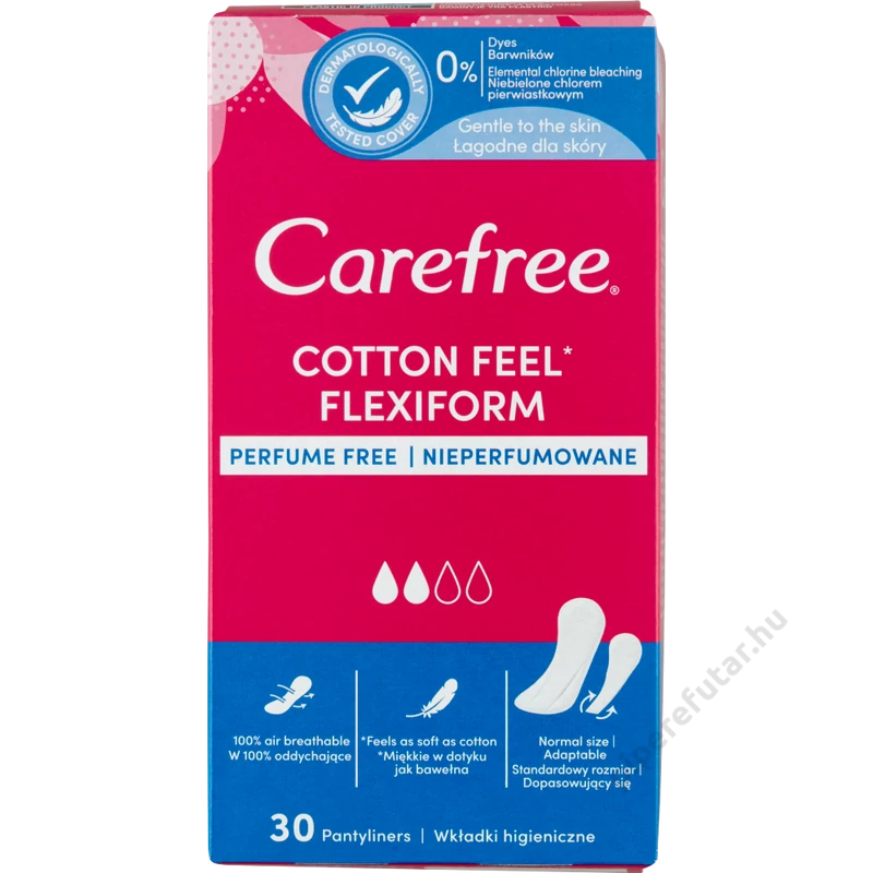 Carefree Cotton Flexiform illatmentes tisztasági betét 30 db