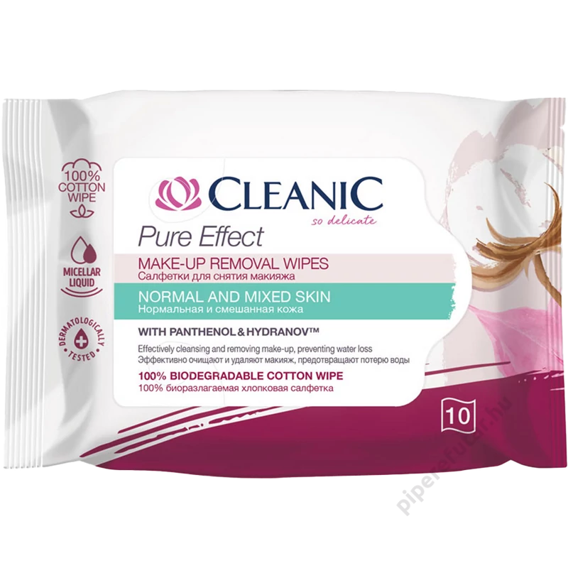 Cleanic Pure Effect sminkeltávolító kendő 10 darab