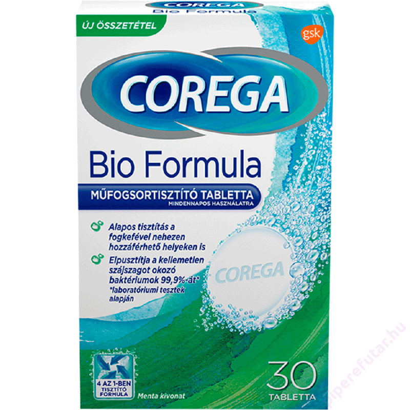Corega Bio Formula műfogsortisztító tabletta 30 db
