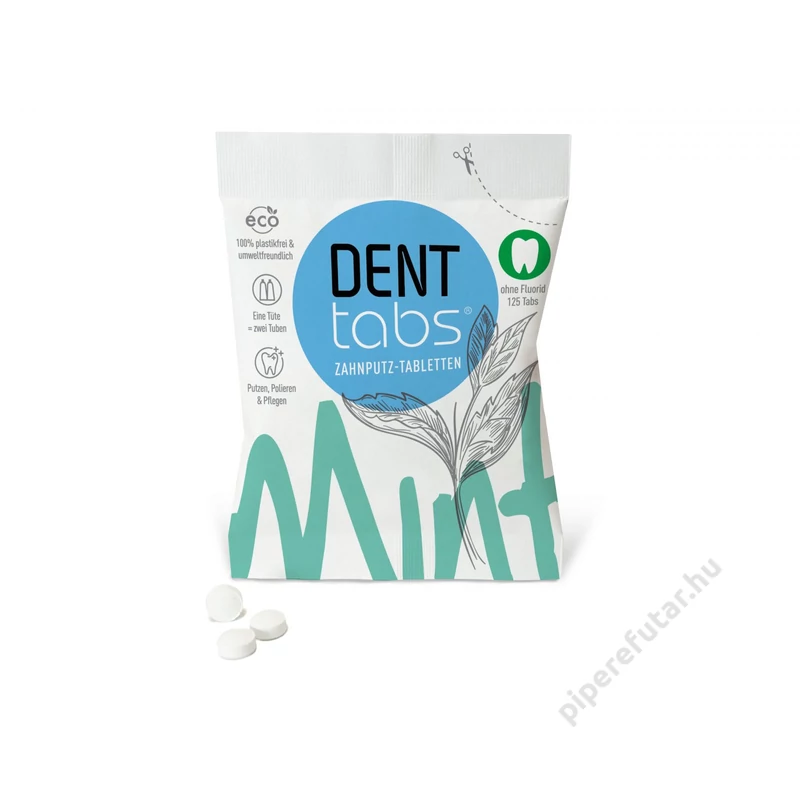 Denttabs fogtisztító tabletta FLUORID MENTES 125 db
