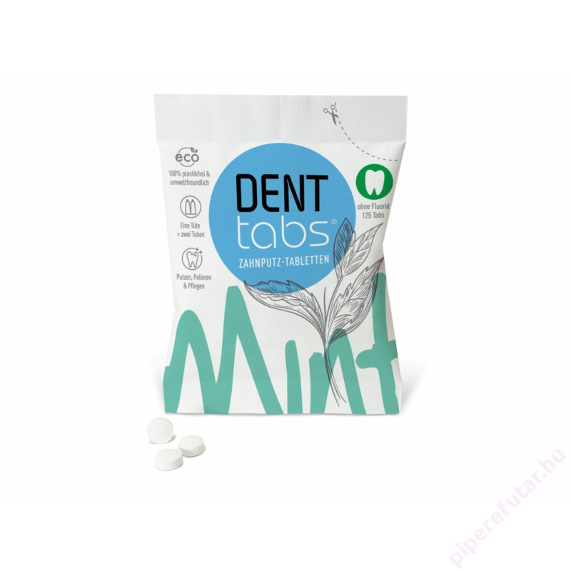 Denttabs fogtisztító tabletta FLUORID MENTES 125 db