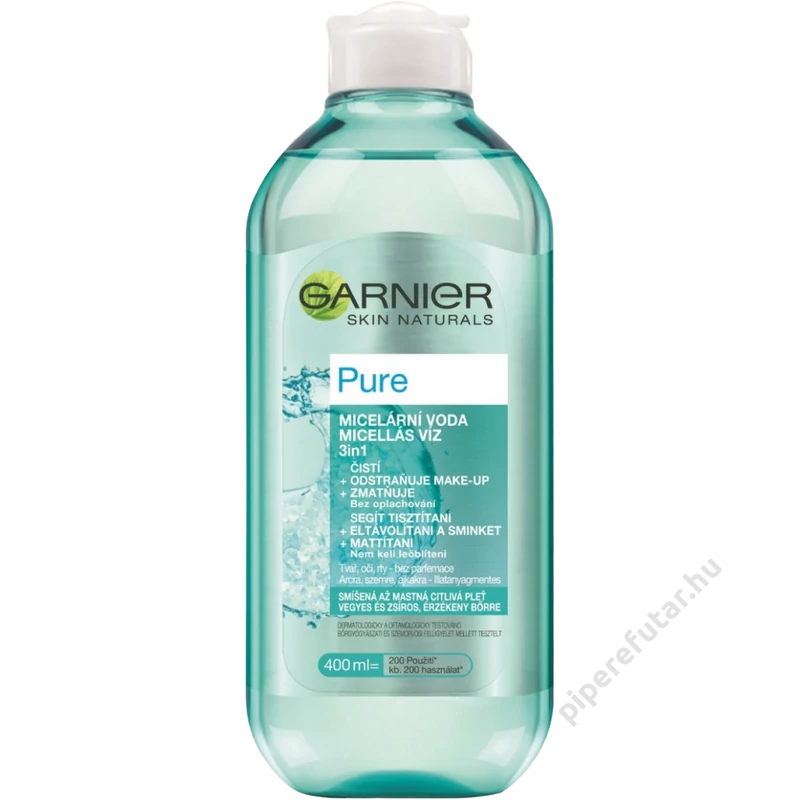 Garnier Skin Naturals Pure micellás víz zsíros és kombinált bőrre 3in1 400 ml