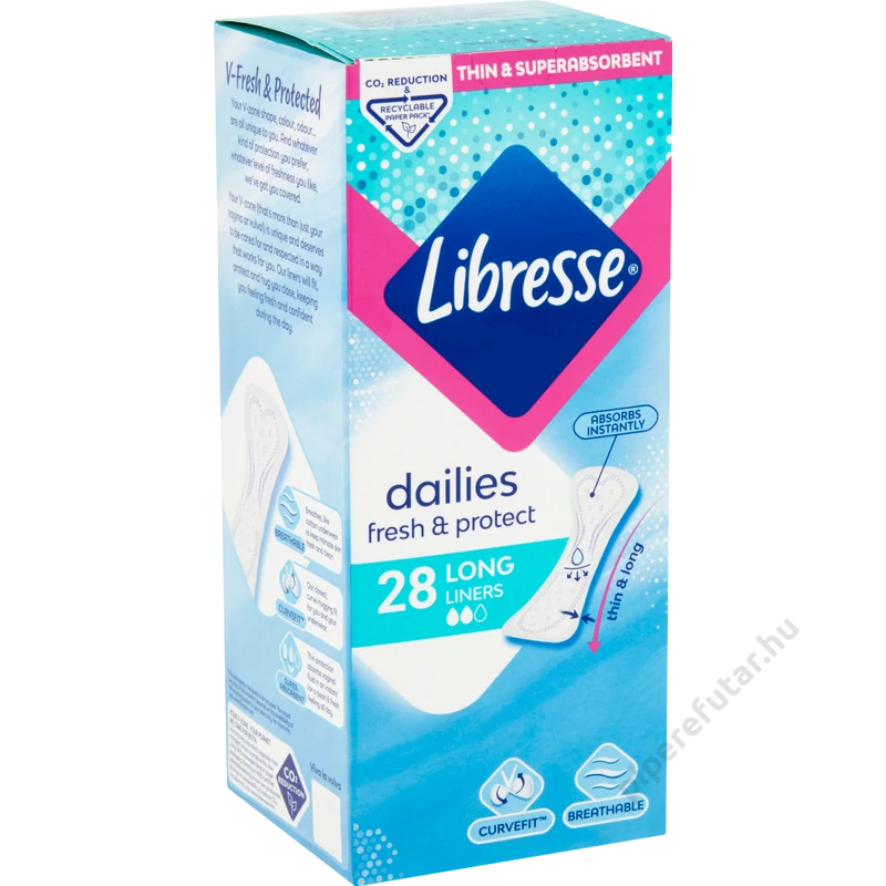 LIBRESSE dailies fresh &amp; protect Long tisztasági betét 28 db